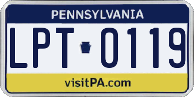 PA license plate LPT0119