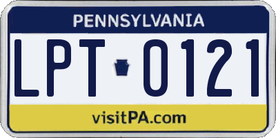 PA license plate LPT0121