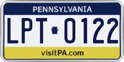 PA license plate LPT0122