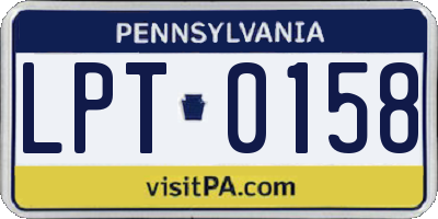 PA license plate LPT0158