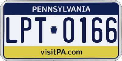 PA license plate LPT0166