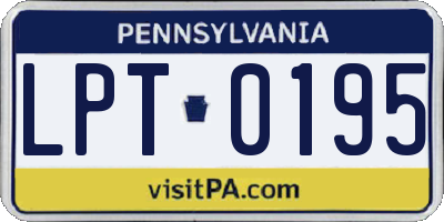 PA license plate LPT0195