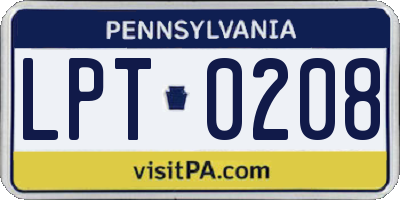 PA license plate LPT0208