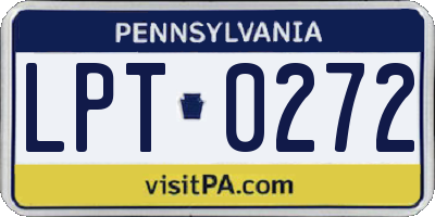 PA license plate LPT0272