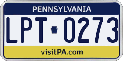 PA license plate LPT0273