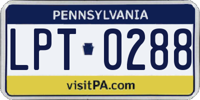 PA license plate LPT0288