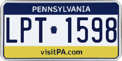 PA license plate LPT1598