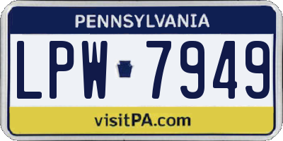 PA license plate LPW7949