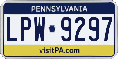 PA license plate LPW9297