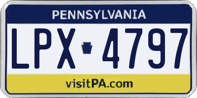 PA license plate LPX4797