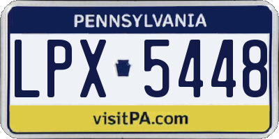 PA license plate LPX5448