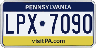 PA license plate LPX7090