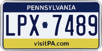 PA license plate LPX7489