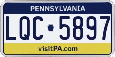 PA license plate LQC5897