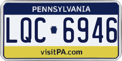 PA license plate LQC6946