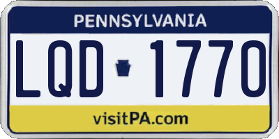 PA license plate LQD1770