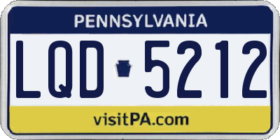 PA license plate LQD5212