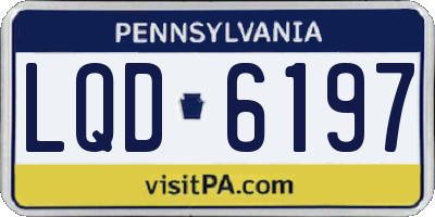 PA license plate LQD6197