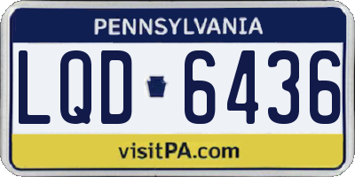 PA license plate LQD6436