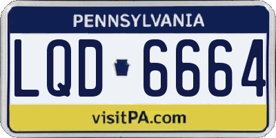 PA license plate LQD6664