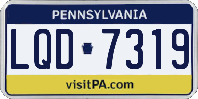 PA license plate LQD7319