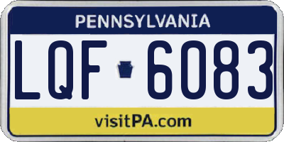 PA license plate LQF6083