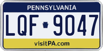 PA license plate LQF9047