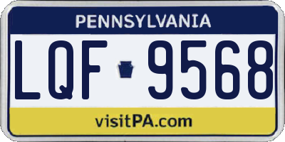PA license plate LQF9568