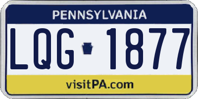 PA license plate LQG1877