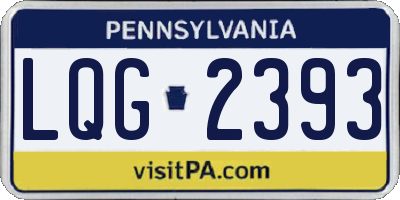 PA license plate LQG2393
