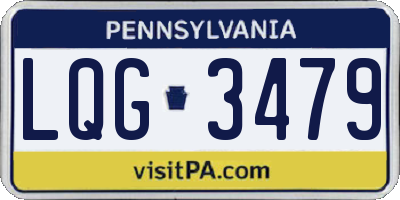 PA license plate LQG3479