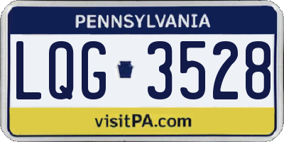 PA license plate LQG3528