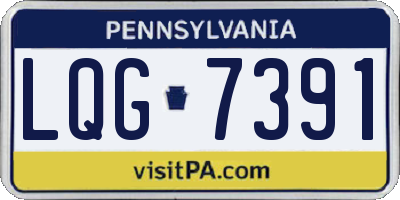 PA license plate LQG7391