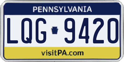 PA license plate LQG9420