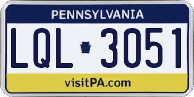 PA license plate LQL3051