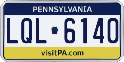 PA license plate LQL6140