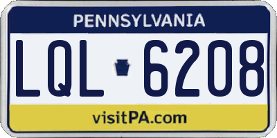 PA license plate LQL6208