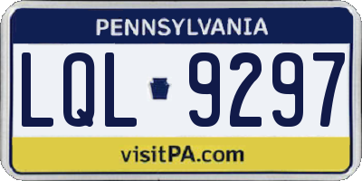 PA license plate LQL9297