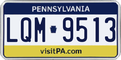 PA license plate LQM9513