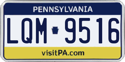 PA license plate LQM9516
