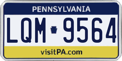 PA license plate LQM9564