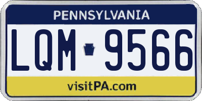 PA license plate LQM9566