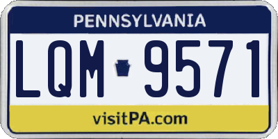 PA license plate LQM9571