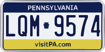 PA license plate LQM9574