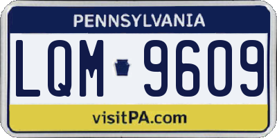 PA license plate LQM9609