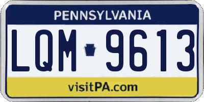PA license plate LQM9613