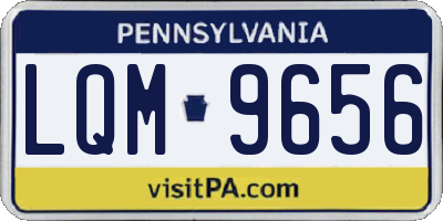 PA license plate LQM9656
