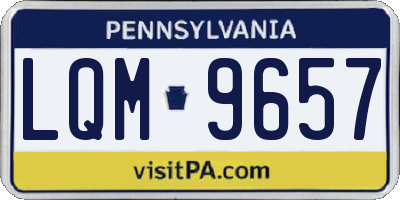 PA license plate LQM9657