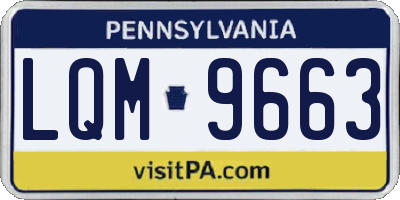 PA license plate LQM9663