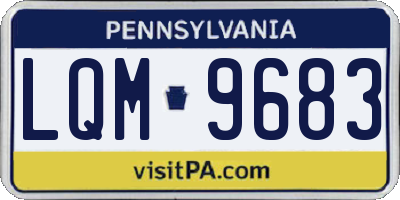 PA license plate LQM9683